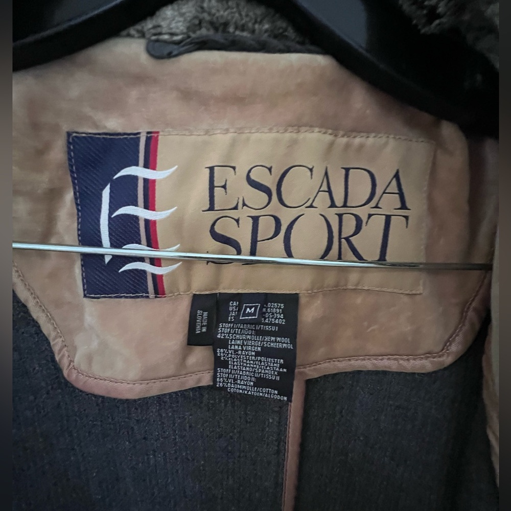 Vintage Escada brown Double-Breasted Pea Coat - Picture 14 of 15